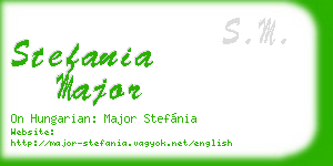 stefania major business card